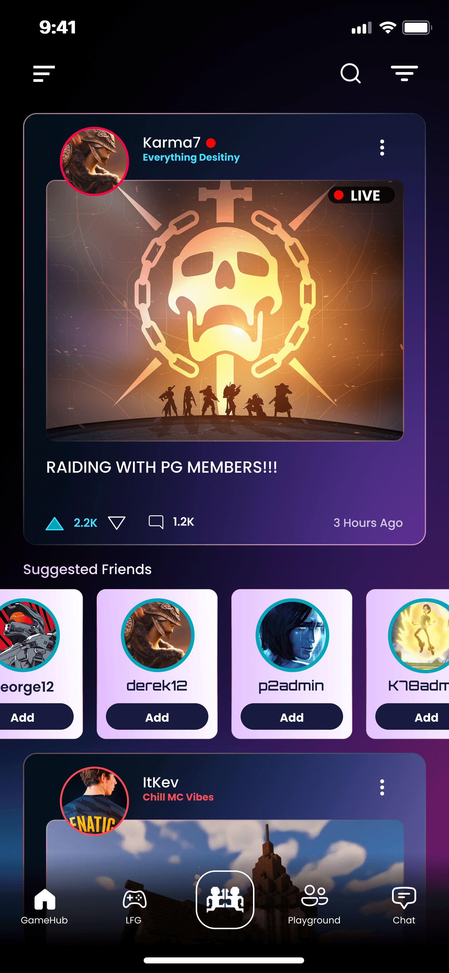 Gamehub Feature Showcase